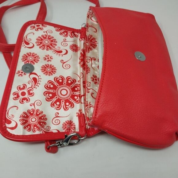 Grace Adele Melon Orange Crossbody Bag. - Picture 12 of 14